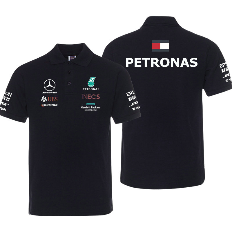 Polo Mercedes AMG Petronas F1 Racing Team Motorsport Homme Coton Manche Courte